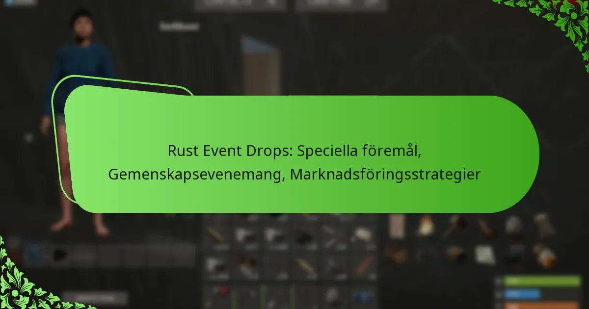 Rust Event Drops: Speciella föremål, Gemenskapsevenemang, Marknadsföringsstrategier