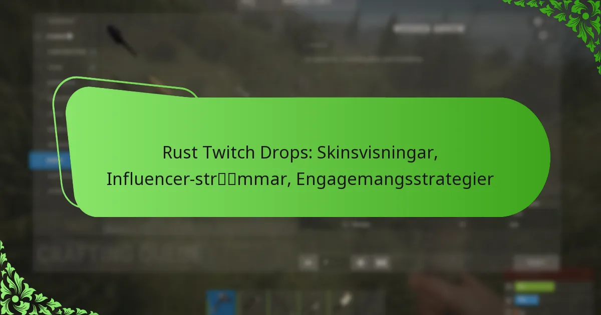 Rust Twitch Drops: Skinsvisningar, Influencer-strömmar, Engagemangsstrategier