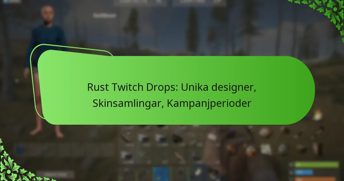 Rust Twitch Drops: Unika designer, Skinsamlingar, Kampanjperioder