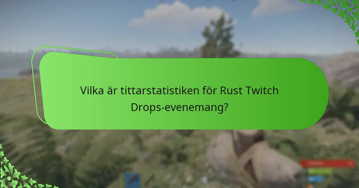 Vilka strategier maximerar chansen att tjäna Rust Twitch Drops?